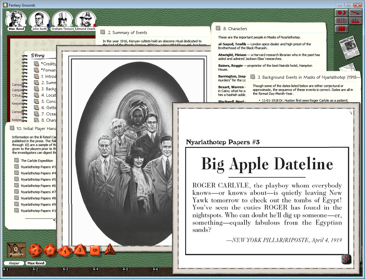 Fantasy Grounds Call of Cthulhu Masks of Nyarlathotep (App 299301
