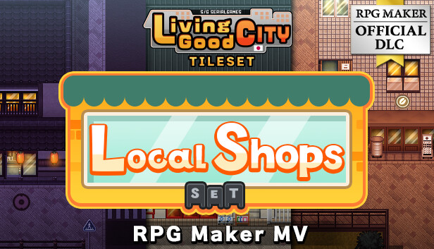 RPG Maker MV - SERIALGAMES LivingGoodCity Tileset - Local Shops Set Steam capsule image