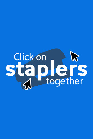 Click on staplers together cover art