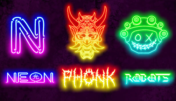 Neon Phonk Robots Steam capsule image