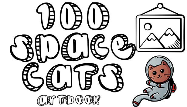 100 Space Cats - Artbook Steam capsule image