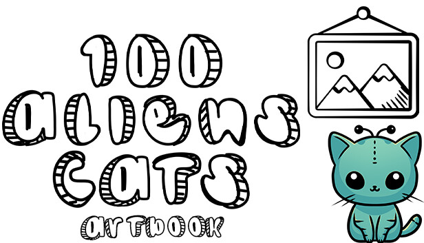 100 Aliens Cats - Artbook Steam capsule image