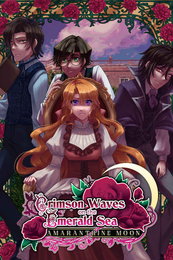 Crimson Waves on the Emerald Sea: Amaranthine Moon