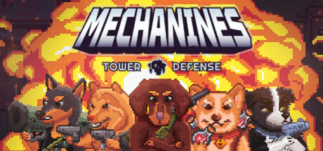 Mechanines Tower Defense Steam header image