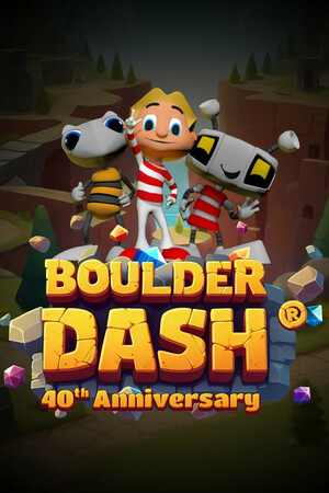 BOULDER DASH 40th Anniversary cover art
