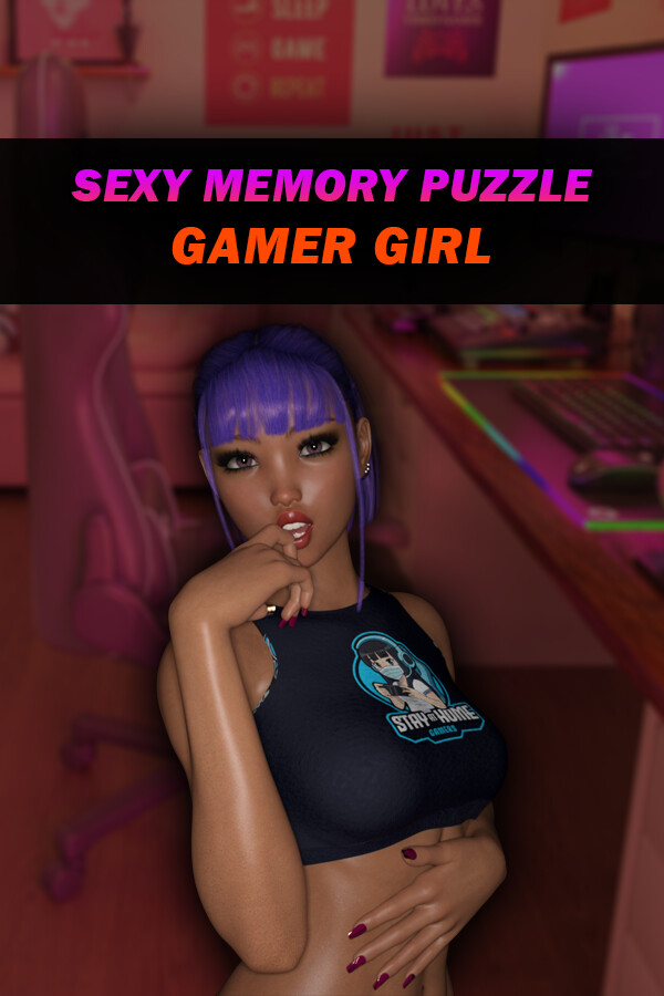 Sexy Memory Puzzle - Gamer Girl