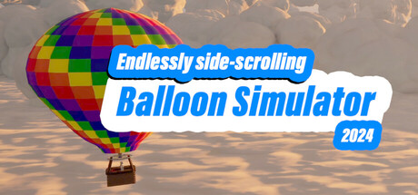 Endlessly side-scrolling Balloon Simulator 2024 Steam header image