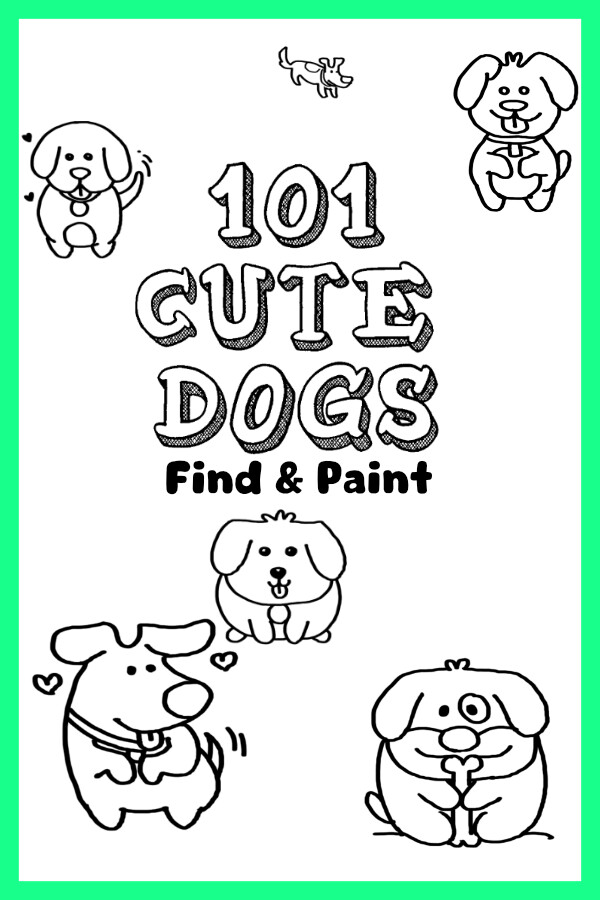 101 Cute Dogs: Find & Paint