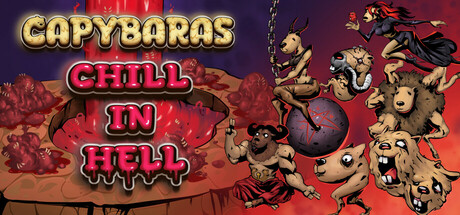 Capybaras Chill in Hell Steam header image