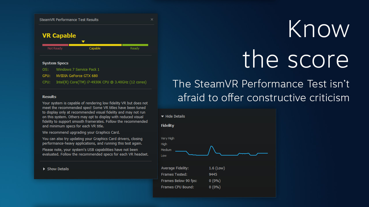 lån Karakter Barry SteamVR Performance Test på Steam
