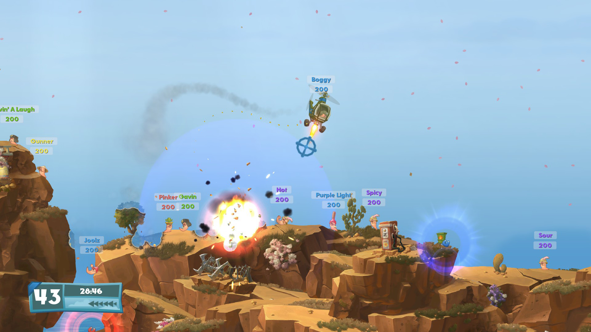 worms shooting game