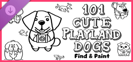101 Cute Playland Dogs: Find & Paint - Artbook header image
