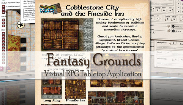 Fantasy Grounds - Maps: Cobblestone City and Inn Steam capsule image