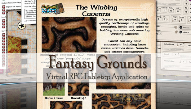 Fantasy Grounds - Maps: Winding Caverns Steam capsule image