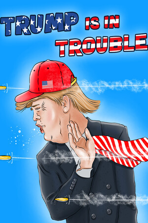 Trump is in trouble cover art