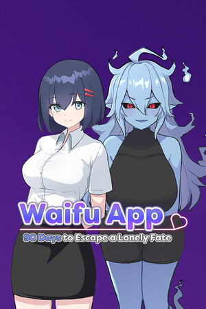 Waifu App: 90 Days to Escape a Lonely Fate mobile game logo