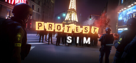 Protest Sim Steam header image