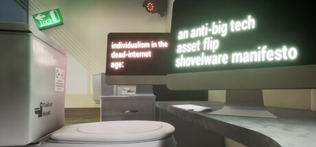 individualism in the dead-internet age: an anti-big tech asset flip shovelware r̶a̶n̶t̶  manifesto Steam header image