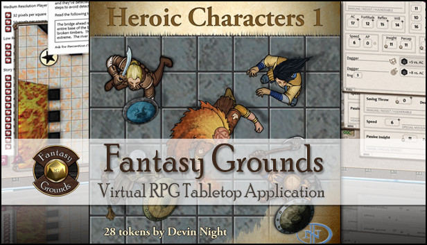Fantasy Grounds - Top-down Tokens - Heroic 1 Steam capsule image