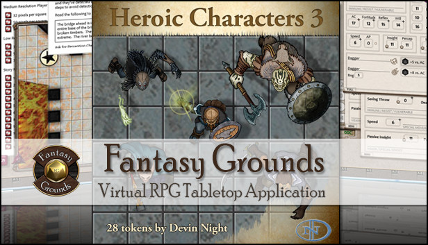 Fantasy Grounds - Top-down Tokens - Heroic 3 Steam capsule image