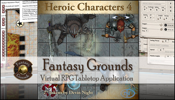 Fantasy Grounds - Top-down Tokens - Heroic 4 Steam capsule image