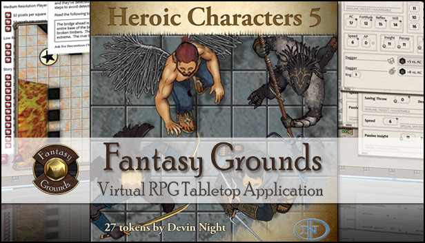 Fantasy Grounds - Top-down Tokens - Heroic 5 Steam capsule image