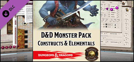 Fantasy Grounds - D&D Monster Pack - Constructs & Elementals header image