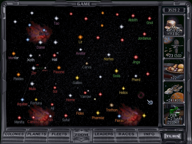 Master of Orion - jogo de estratégia espacial baseada em turnos