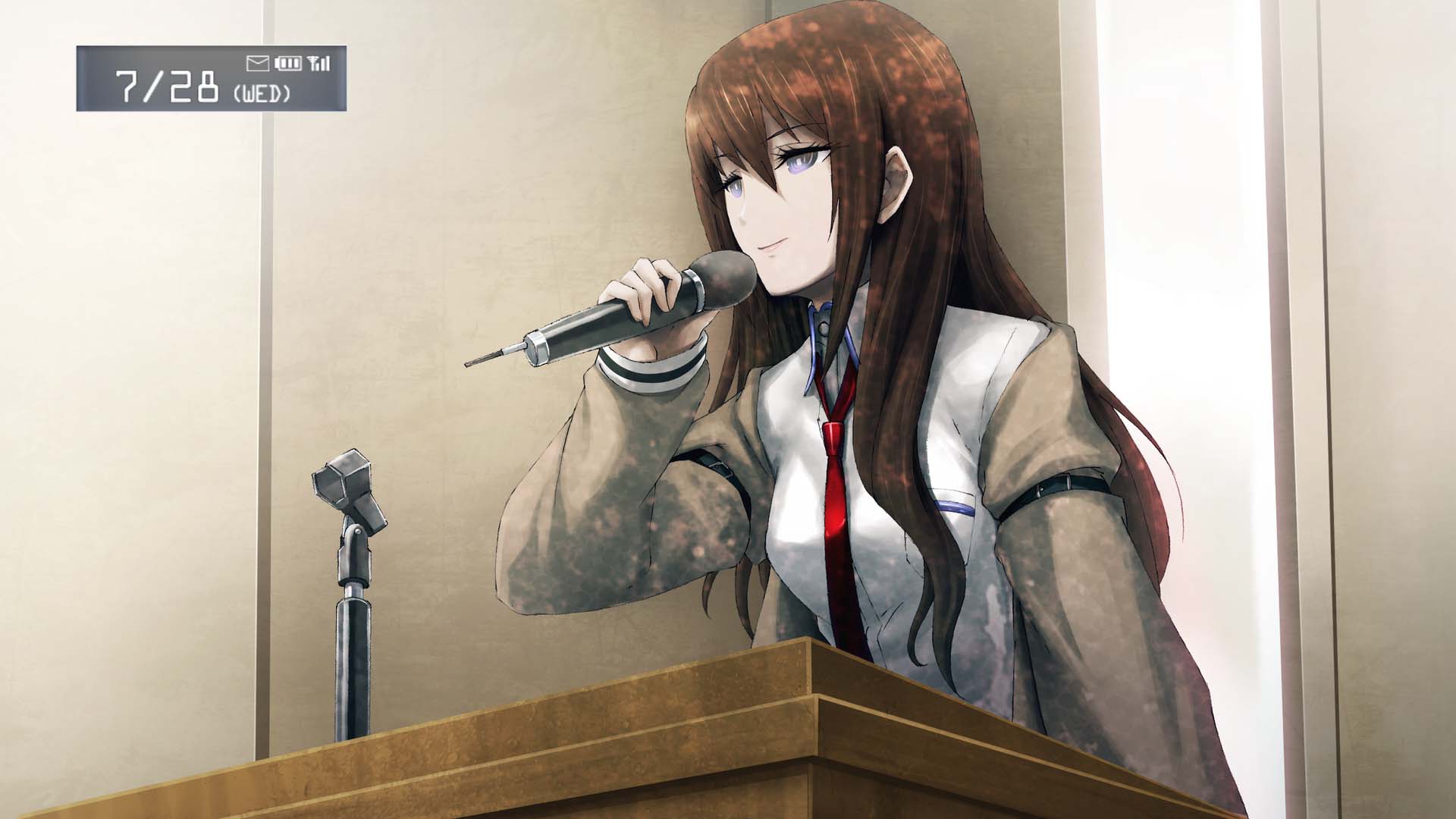 Download Steins Gate Anime Characters on City Street Background