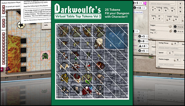 Fantasy Grounds - Top-Down Tokens - Darkwoulfe's Token Pack Vol 3 Steam capsule image