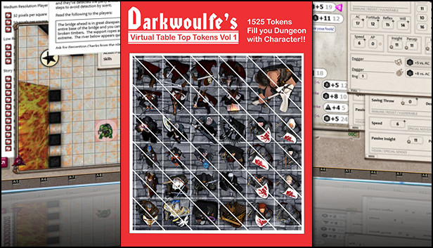 Fantasy Grounds - Top-Down Tokens - Darkwoulfe's Token Pack Vol 1 Steam capsule image