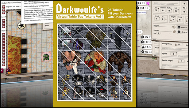 Fantasy Grounds - Top-Down Tokens - Darkwoulfe's Token Pack Vol 4 Steam capsule image