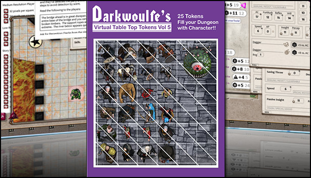 Fantasy Grounds - Top-Down Tokens - Darkwoulfe's Token Pack Vol 5 Steam capsule image