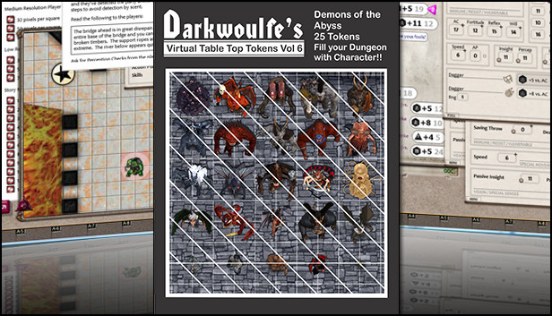 Fantasy Grounds - Top-Down Tokens - Darkwoulfe's Token Pack Vol 6 Steam capsule image