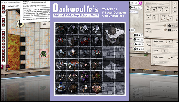 Fantasy Grounds - Top-Down Tokens - Darkwoulfe's Token Pack Vol 7 Steam capsule image