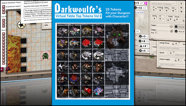 Fantasy Grounds - Top-Down Tokens - Darkwoulfe's Token Pack Vol 8 Steam capsule image