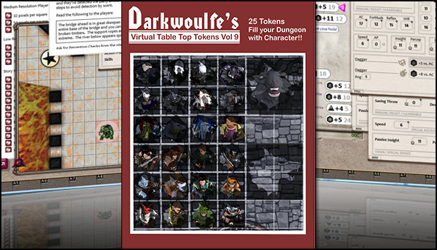 Fantasy Grounds - Top-Down Tokens - Darkwoulfe's Token Pack Vol 9 Steam capsule image