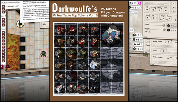 Fantasy Grounds - Top-Down Tokens - Darkwoulfe's Token Pack Vol 10 Steam capsule image