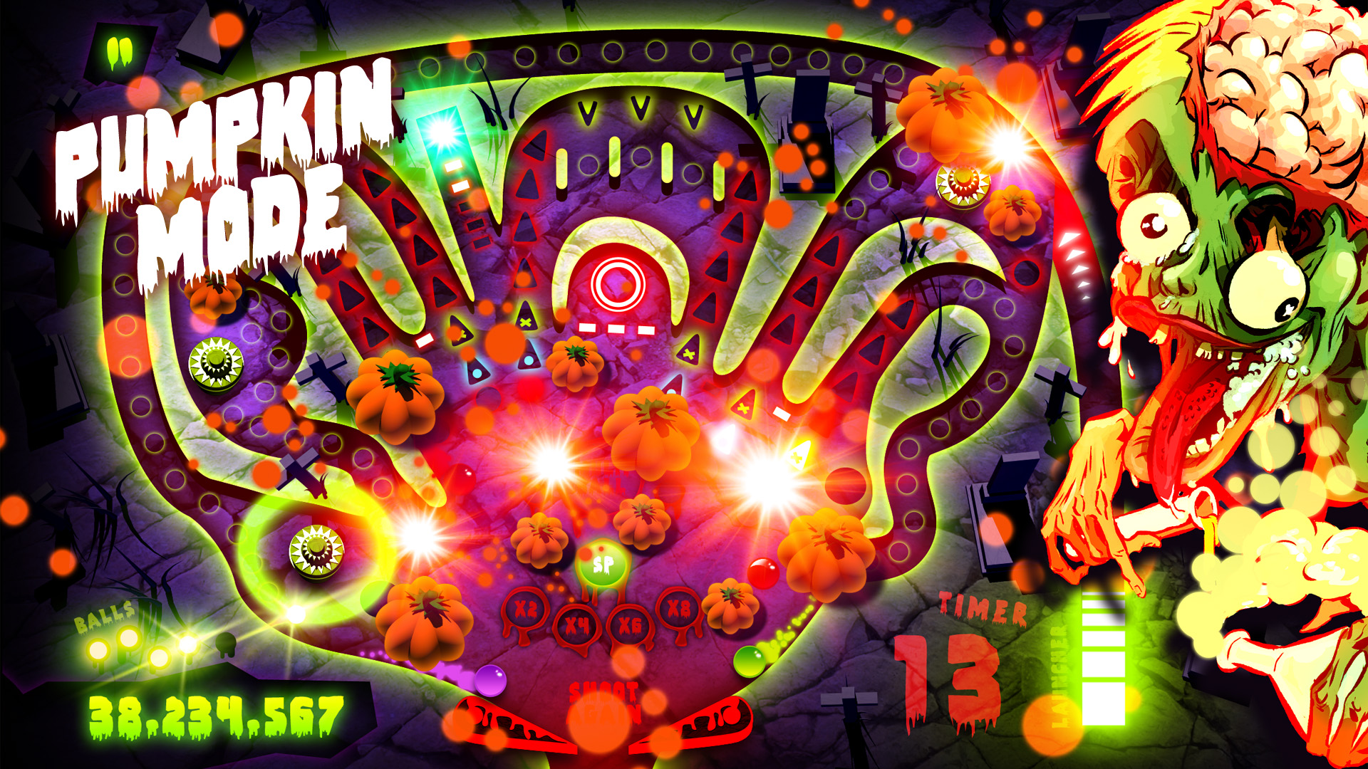 Set De Stickers Pinball Zombie – Déco Pour Flipper Et Pincab – Fabriqué En France