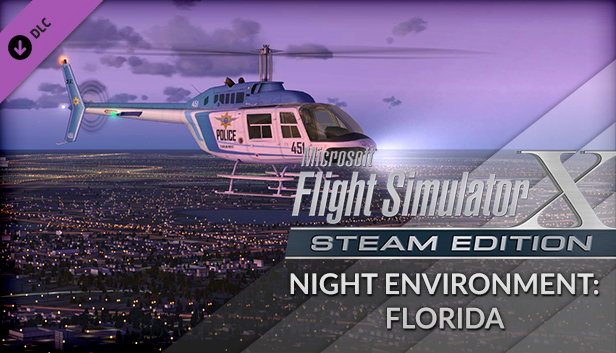 FSX Steam Edition: Night Environment: Florida Add-On Steam capsule image