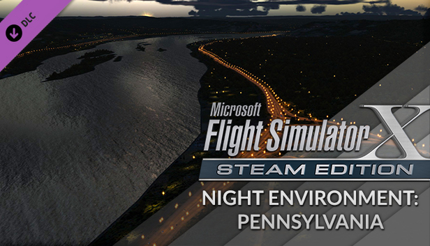 FSX Steam Edition: Night Environment: Pennsylvania Add-On Steam capsule image