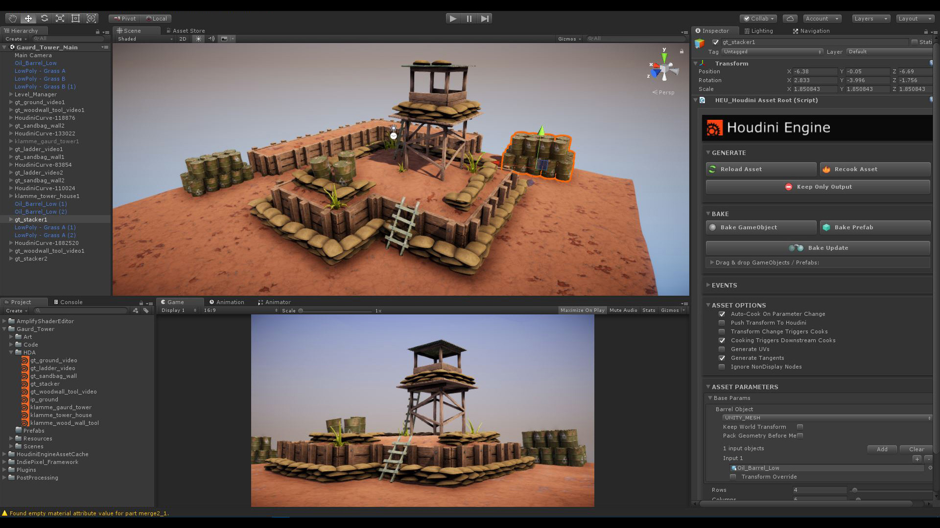 screenshot of Houdini 3D modeling