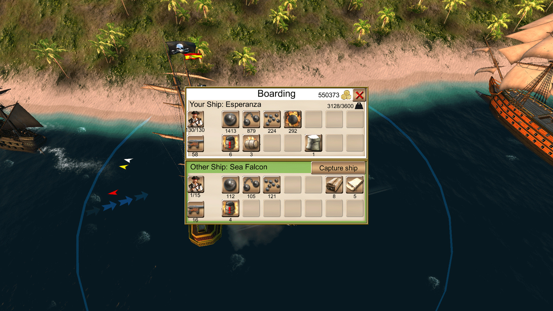 Mapa completo do jogo - The Pirate: Caribbean Hunt