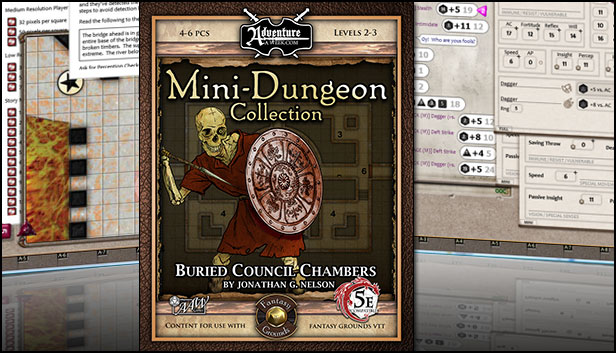 Fantasy Grounds - 5E: Mini-Dungeon #001 - Buried Council Chambers Steam capsule image