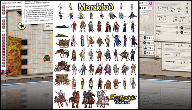 Fantasy Grounds - ArcKnight Tokens - Mankind Steam capsule image