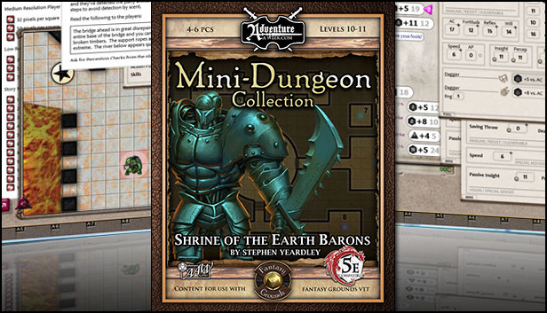 Fantasy Grounds - Mini-Dungeons #003: Shrine of the Earth Barons (5E) Steam capsule image