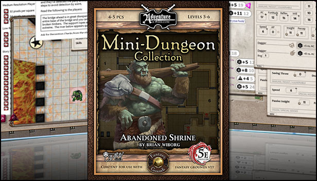 Fantasy Grounds - Mini-Dungeon #006: Abandoned Shrine (5E) Steam capsule image