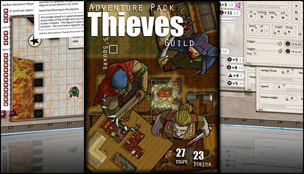 Fantasy Grounds - Adventure Pack: Thieves Guild (Map and Token Pack) Steam capsule image