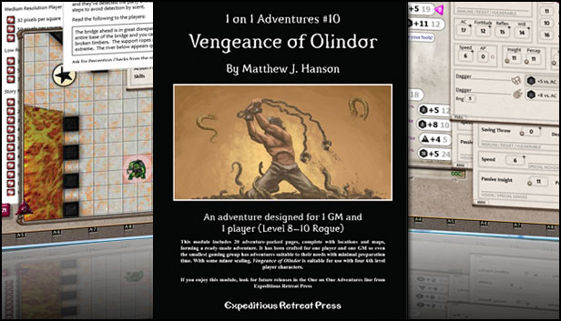 Fantasy Grounds - 1 on 1 Adventures #10: Vengeance of Olindor (3.5E) Steam capsule image