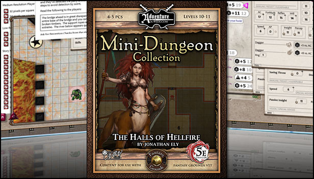 Fantasy Grounds - Mini-Dungeon #016: The Halls of Hellfire (5E) Steam capsule image